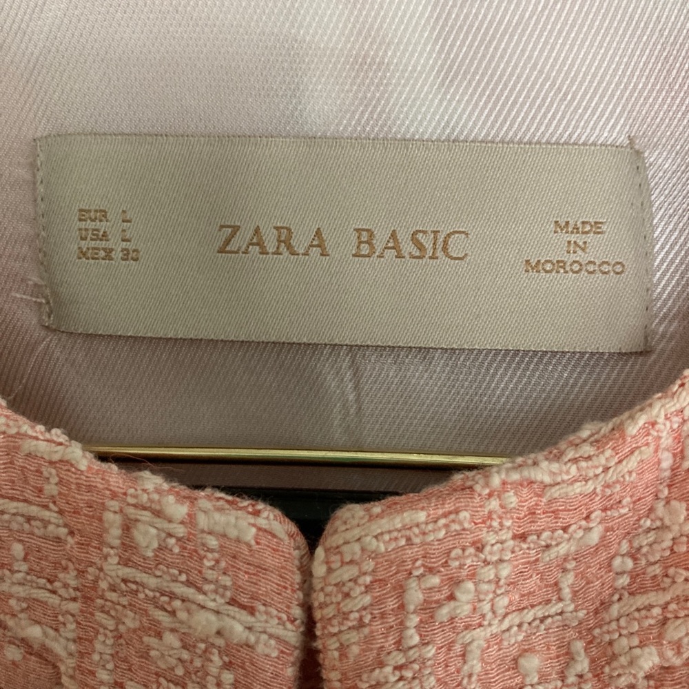 Zara Pink Textured Women's Coat - Picture 2 of 4